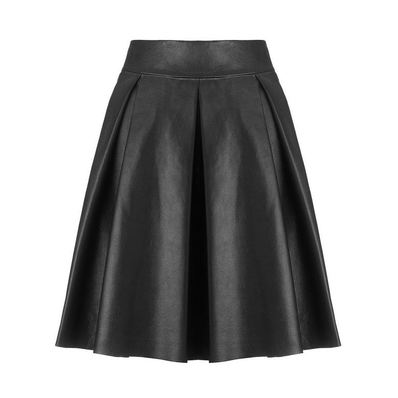leather flare skirt £199.00